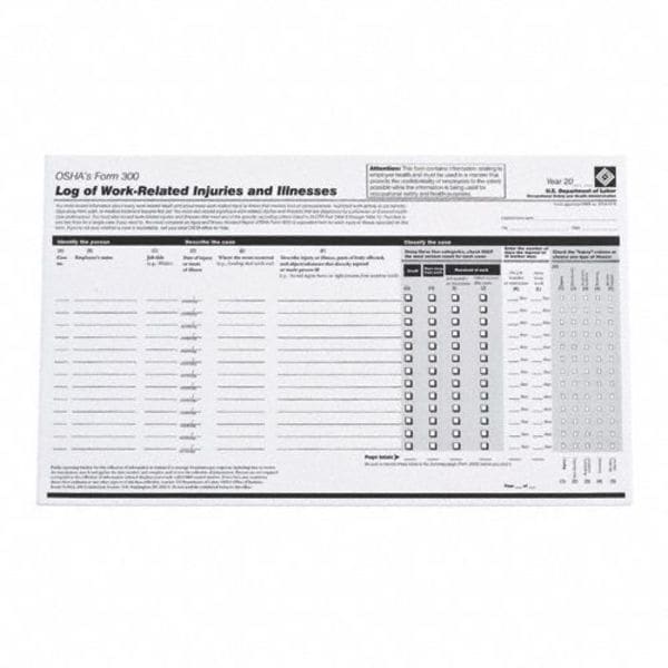 Forms, OSHA 300 Log