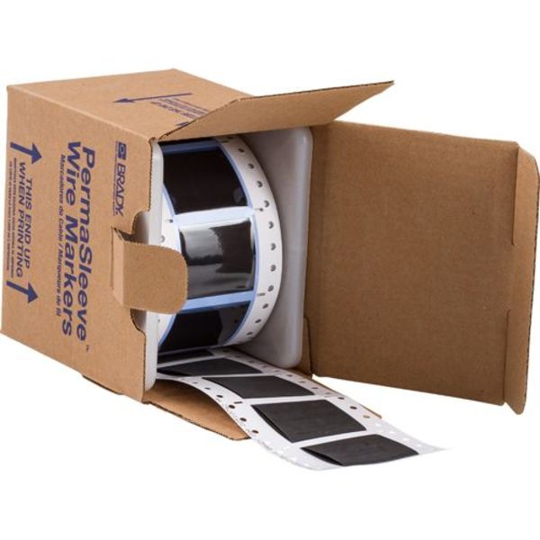 Write On Black Wire Marker Sleeves, PermaSleeve(R) Polyolefin, PS-1000-2-BK-S