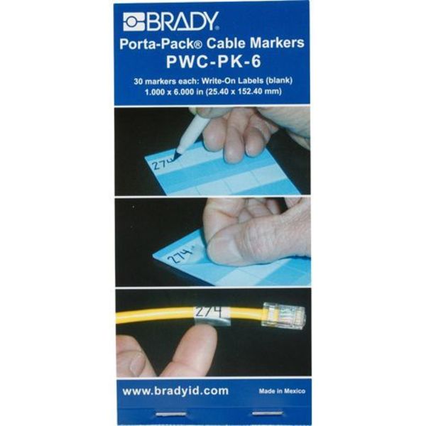 Wire Marker Book, Write-On, Self-Laminatng, PWC-PK-6