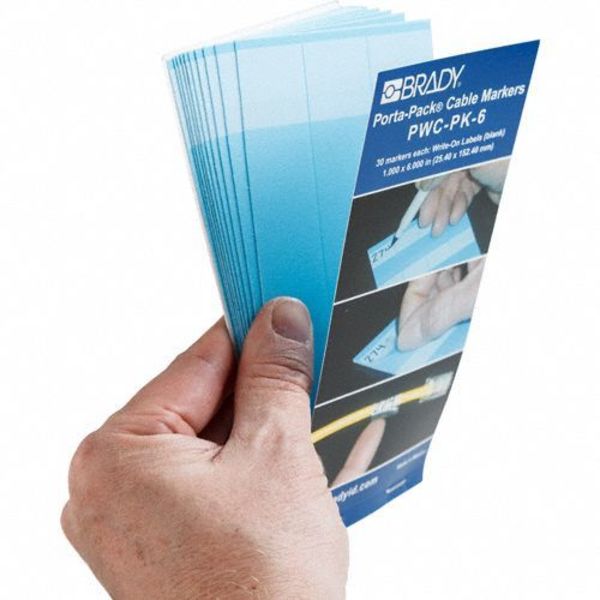 Wire Marker Book, Write-On, Self-Laminatng, PWC-PK-6