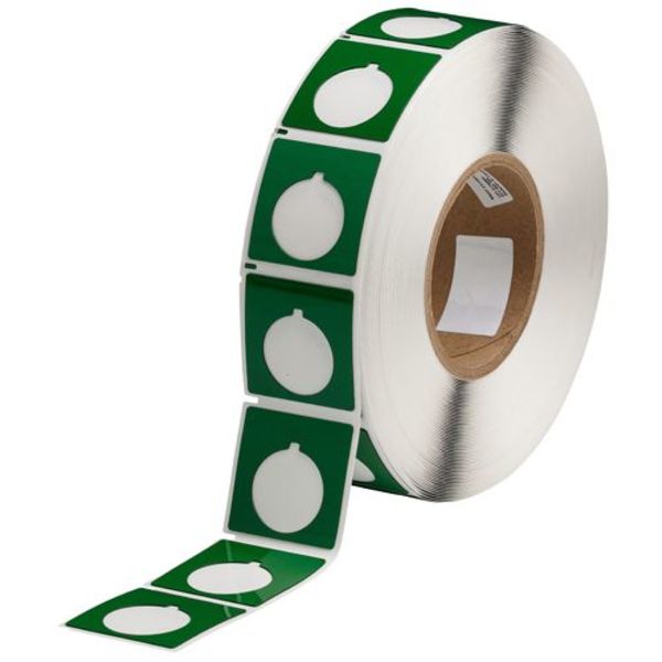 Push Button Label, Green, Labels/Roll: 500
