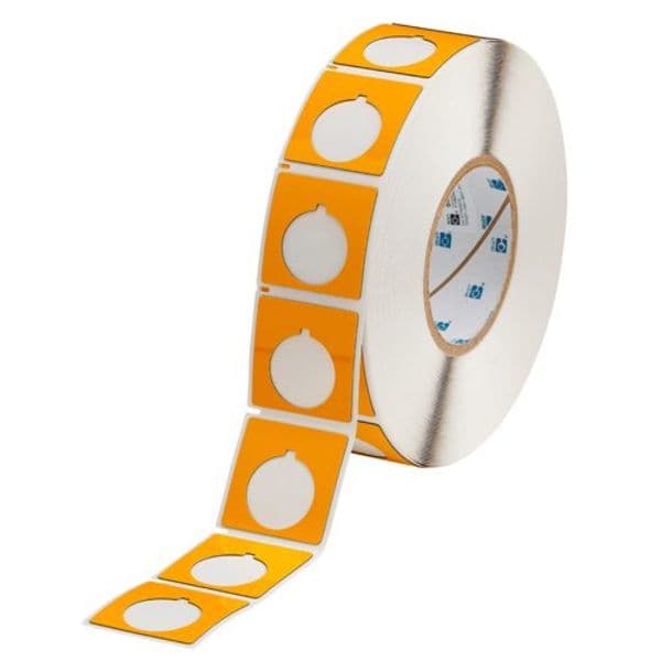 Push Button Label, Yellow, Labels/Roll: 500