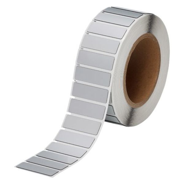 Label, Silver, Glossy Polyester, 1-3/4 In W