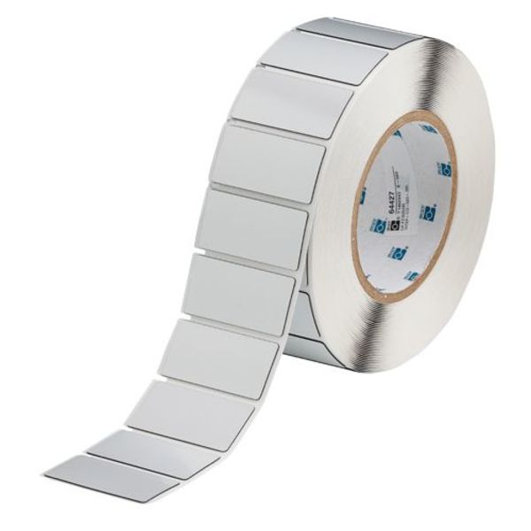 Label, Silver, Glossy Polyester, 2 In. W
