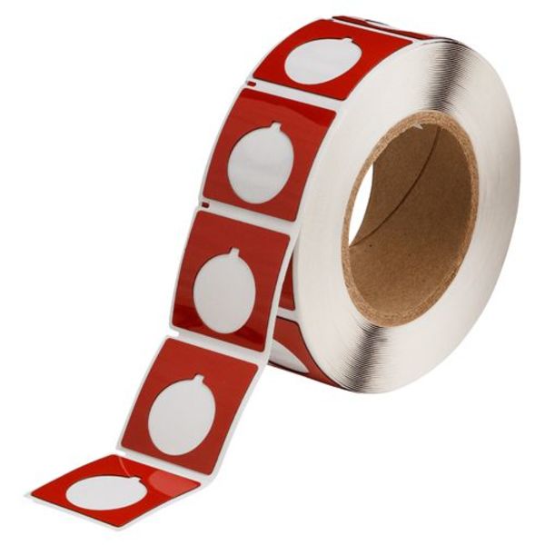 Thermal Transfer Label, Red, Labels/Roll: 250