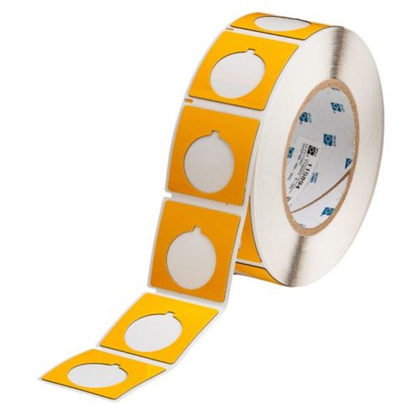 Thermal Transfer Label, Yellow, Labels/Roll: 250