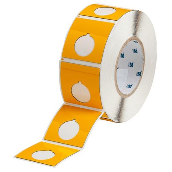Thermal Transfer Label, Yellow, Labels/Roll: 250
