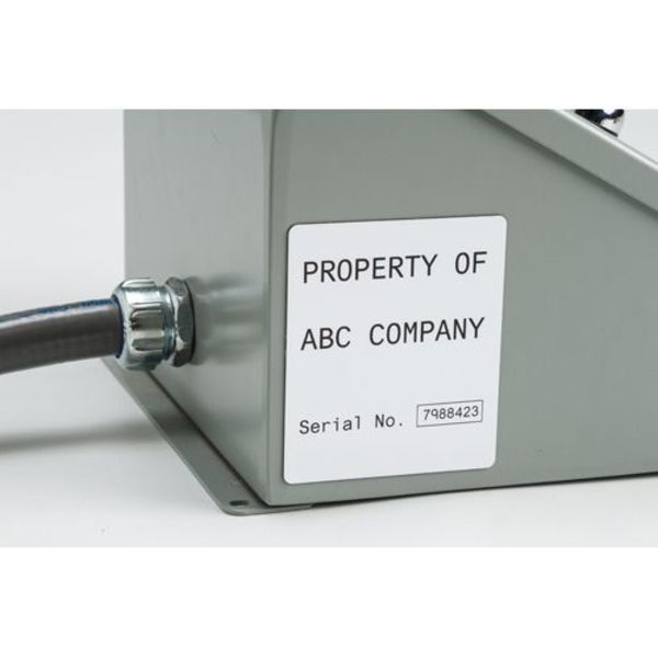 Thermal Transfer Label, White, Labels/Roll: 250