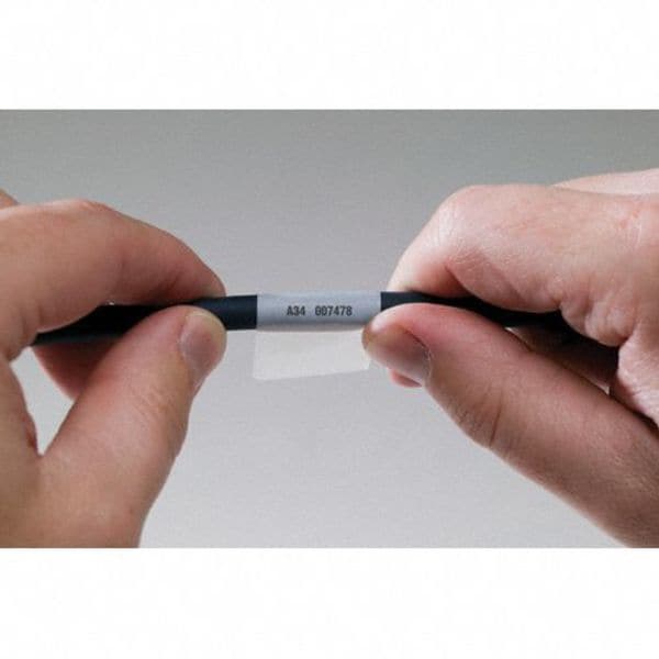 White on Translucent Vinyl Wire Marker, THT-8-427-5-SC