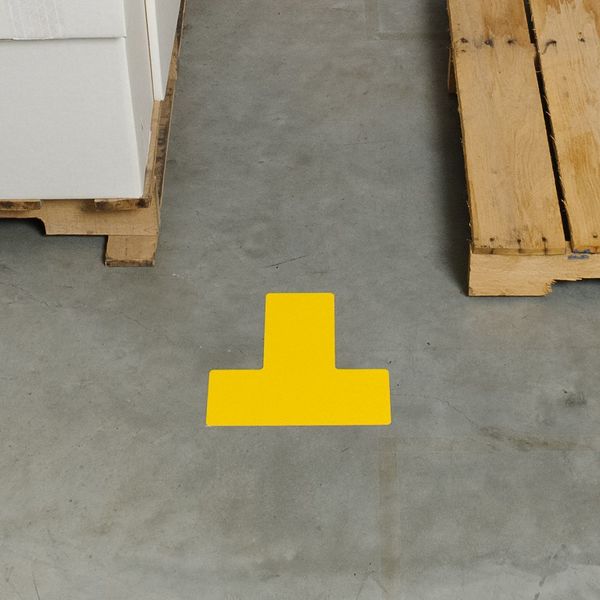 Floor Marking Tape, T, 2In W, 5In L, PK20