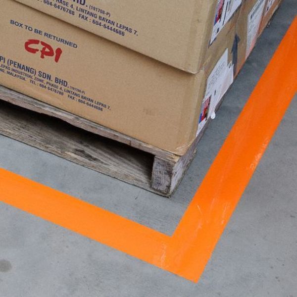 Floor Marking Tape, Roll, 2In W, 100 ft. L