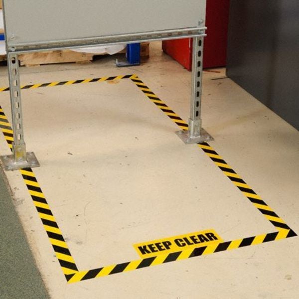 Floor Marking Tape, Roll, 3In W, 100 ft. L
