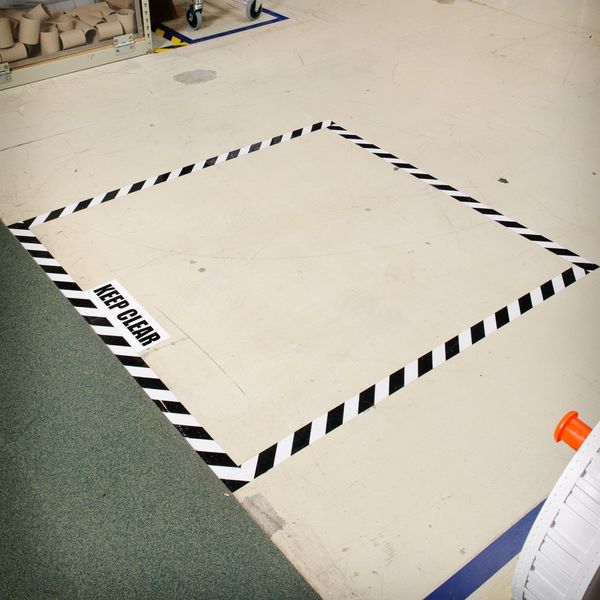 Floor Marking Tape, Roll, 4In W, 100 ft. L