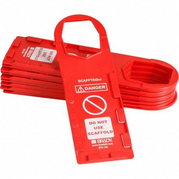 Danger Tag, 11-3/4 x 3-1/2 In, Wht/R, PK10