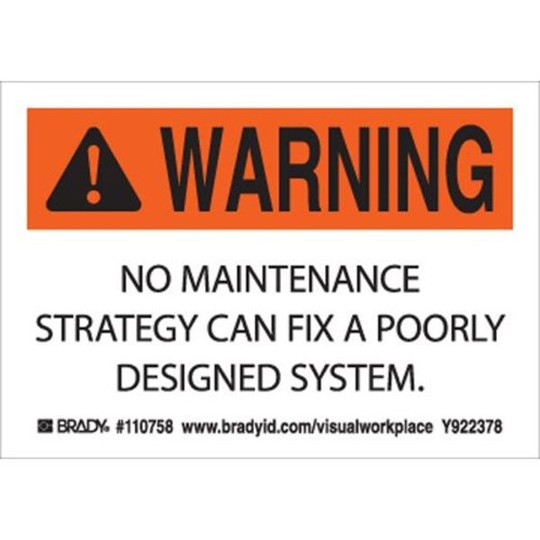 Lean Label, 3-1/2inHx5inW, HP Poly., PK10, 110758