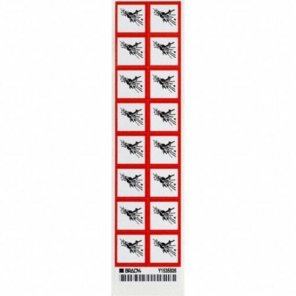 Label, GHS Explosive, Vinyl, 16/Sheet