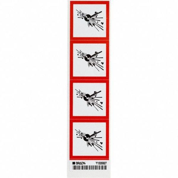 Label, GHS Explosive, Vinyl, 4/Sheet