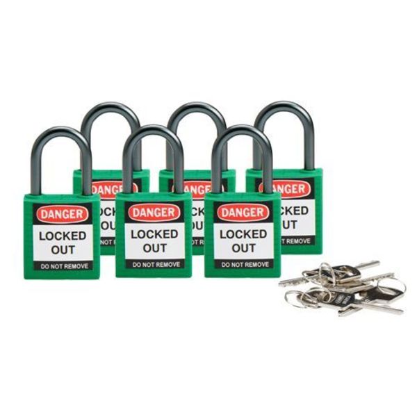 Lockout Padlock, KA, Green, 1-2/5