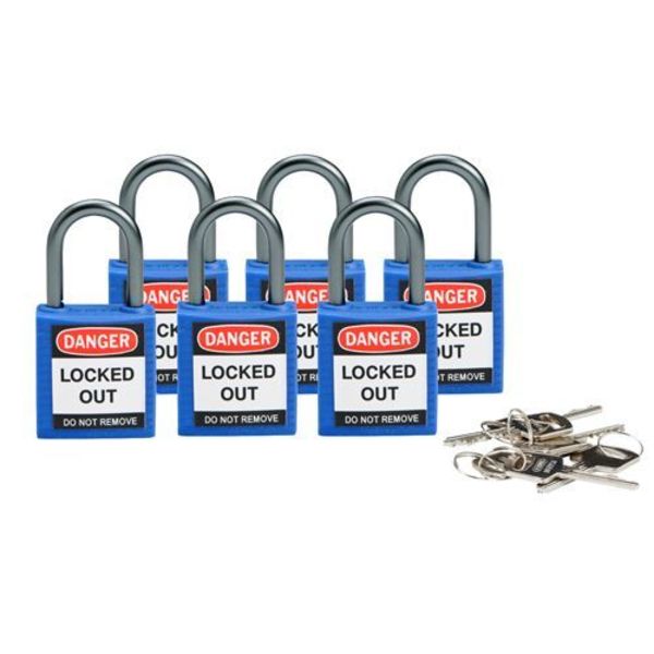 Lockout Padlock, KD, Blue, 1-2/5