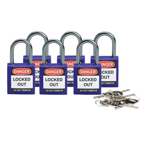 Lockout Padlock, KA, Purple, 1-2/5