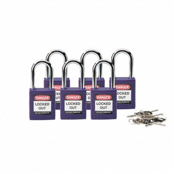 Lockout Padlock, KA, Purple, 1-3/4