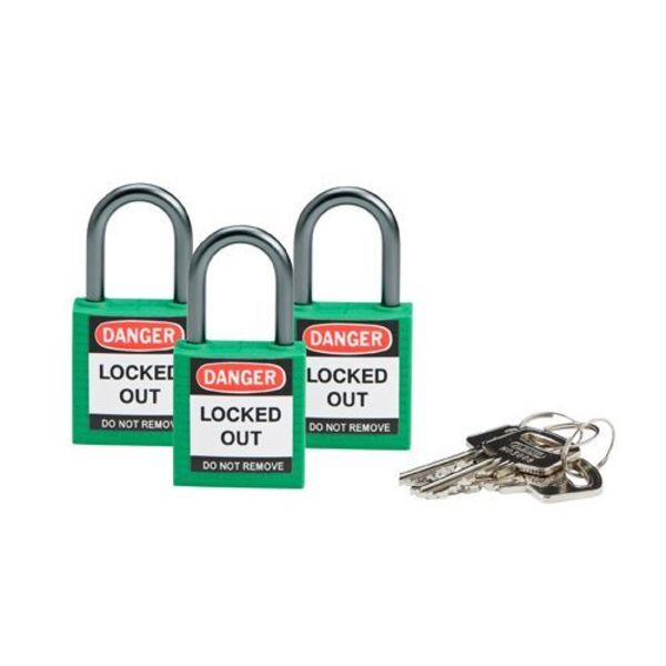 Lockout Padlock, KA, Green, 1-2/5