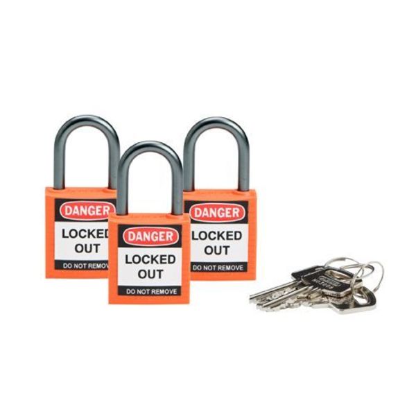 Lockout Padlock, KA, Orange, 1-2/5