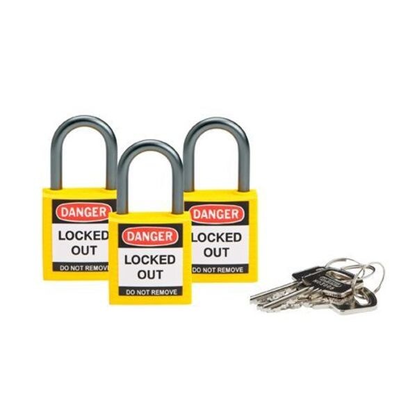 Lockout Padlock, KA, Yellow, 1-2/5