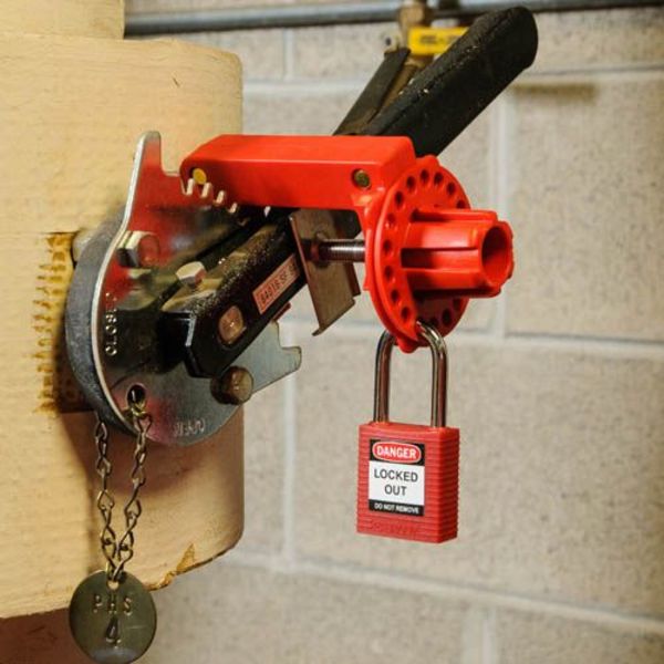 Butterfly Valve Lockout, Red, Nylon