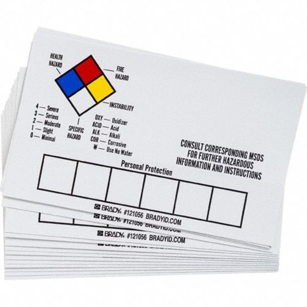 Chemical Label, 5 In. H, 3 In. W, PK50