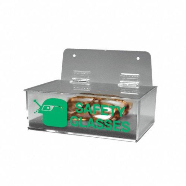 Prot Eyewear Disp W/ Lid, Tray, Clr, Acryl