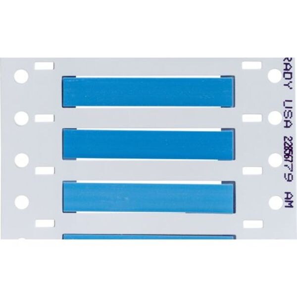 Write On Blue Wire Marker Sleeves, PermaSleeve(R) Polyolefin, 3PS-187-2-BL-S