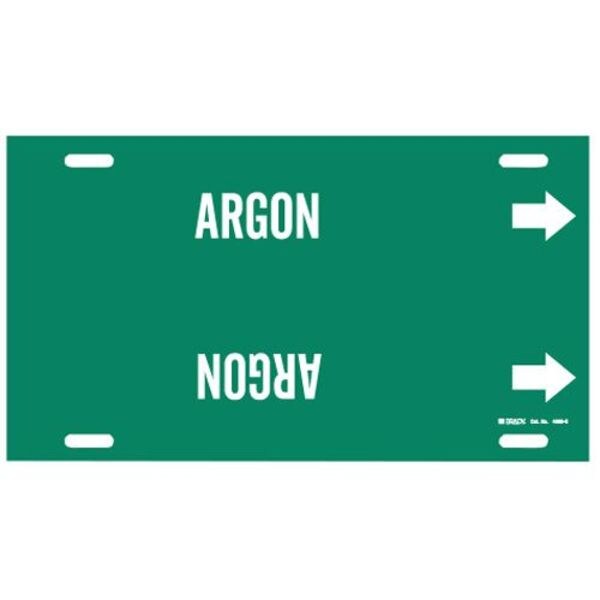 Pipe Marker, Argon, Green, 8 to 9-7/8 In