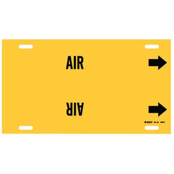 Pipe Marker, Air, Yellow, 8 to 9-7/8 In