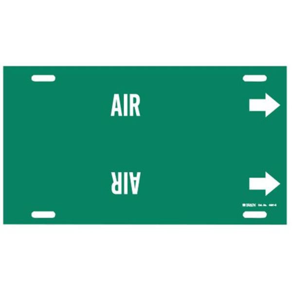 Pipe Marker, Air, Green, 8 to 9-7/8 In