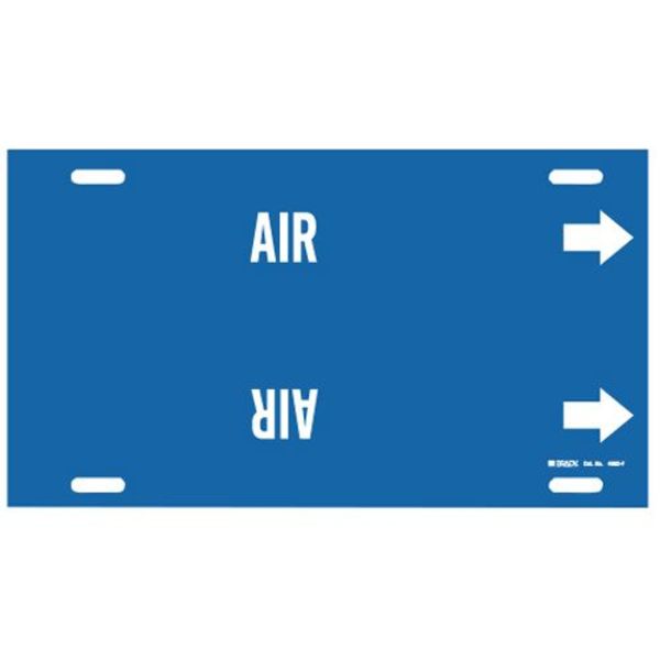 Pipe Marker, Air, Blue, 6 to 7-7/8 In