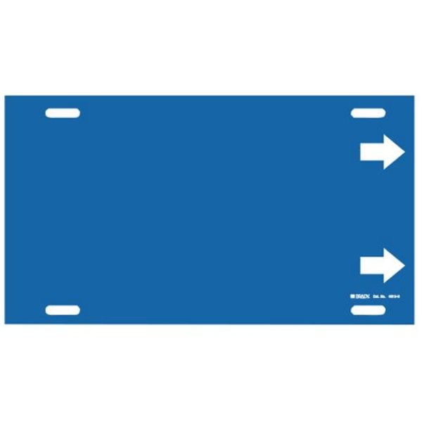 Pipe Marker, (Blank), Blue, 10 to 15 In