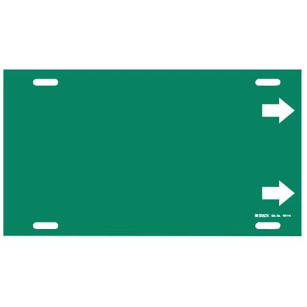 Pipe Marker, (Blank), Green, 10 to 15 In