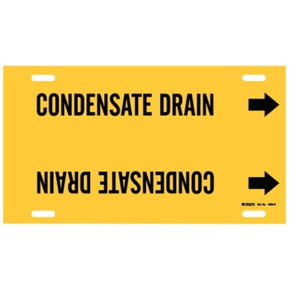 Pipe Marker, Condensate Drain, Y, 10to15 In