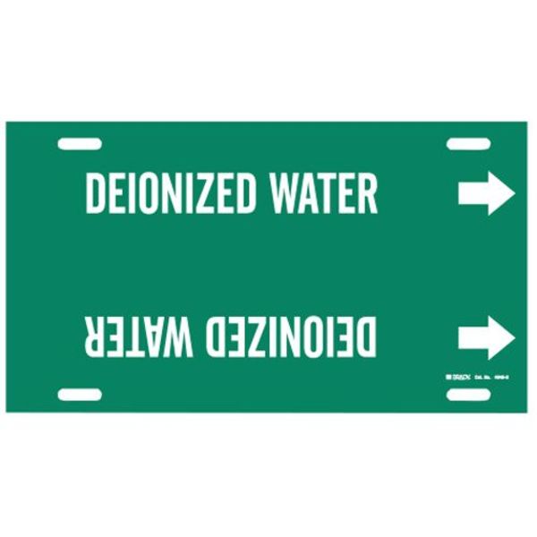 Pipe Marker, Deionized Water, Gn, 10to15 In