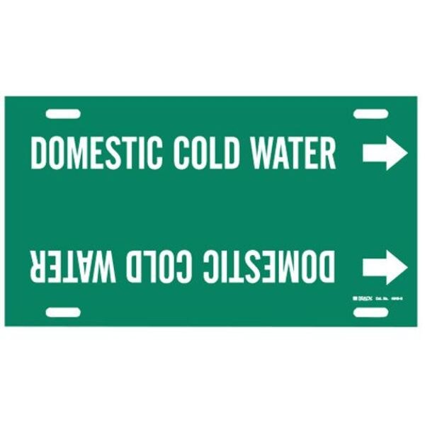 Pipe Mrkr, Domestic Cold Water, 10to15 In
