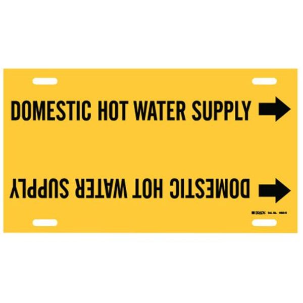 Pipe Marker, Domestic Hot Water Supply, Y, 4053-G