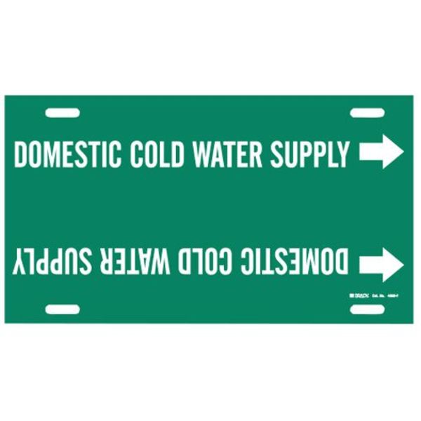 Pipe Marker, Domestic Cold Water Supply, 4050-F