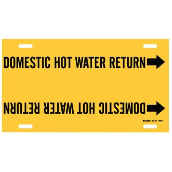 Pipe Marker, Domestic Hot Water Return, Y, 4052-F