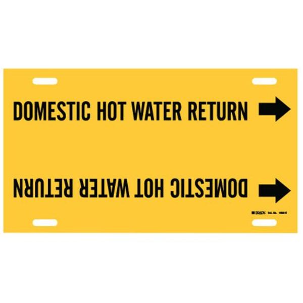 Pipe Marker, Domestic Hot Water Return, Y, 4052-G