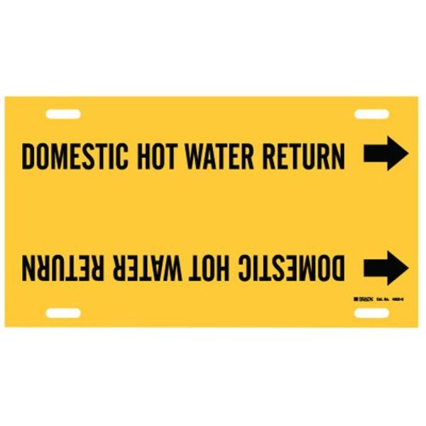 Pipe Marker, Domestic Hot Water Return, Y, 4052-H