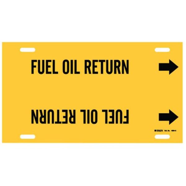Pipe Marker, Fuel Oil Return, Y, 10 to15 In