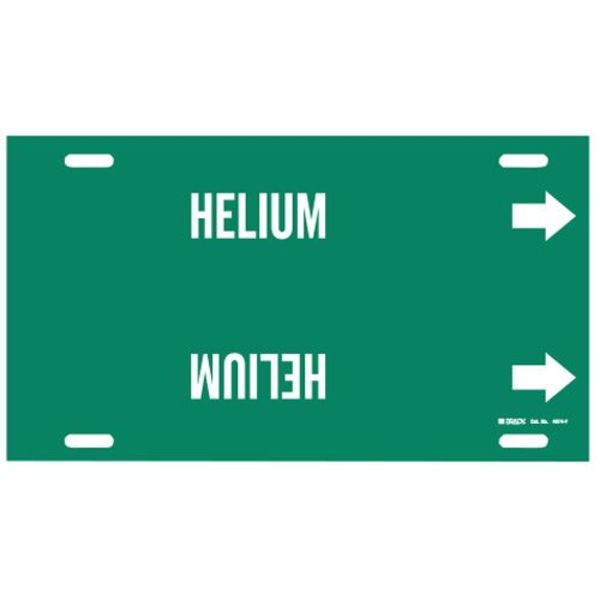 Pipe Marker, Helium, Green, 6 to 7-7/8 In