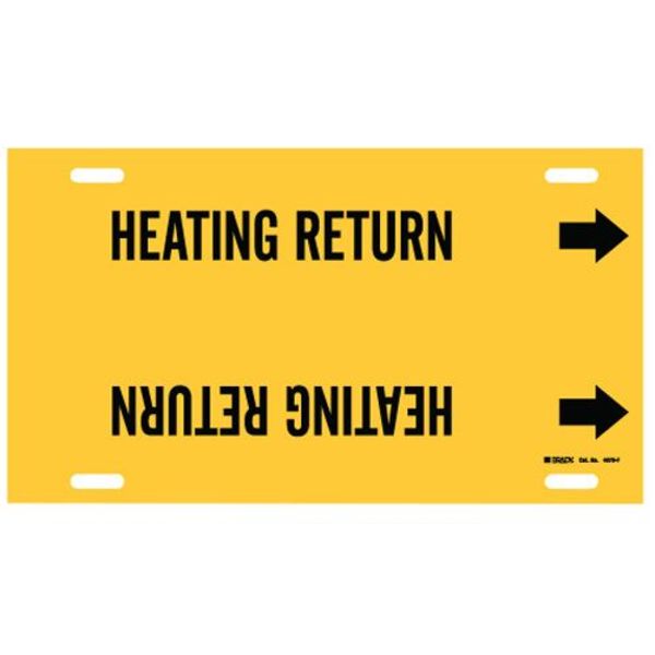 Pipe Marker, Heating Return, Y, 6to7-7/8 In