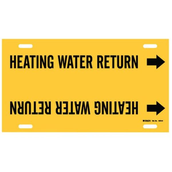 Pipe Mrkr, Heating Water Return, 10to15 In, 4072-H